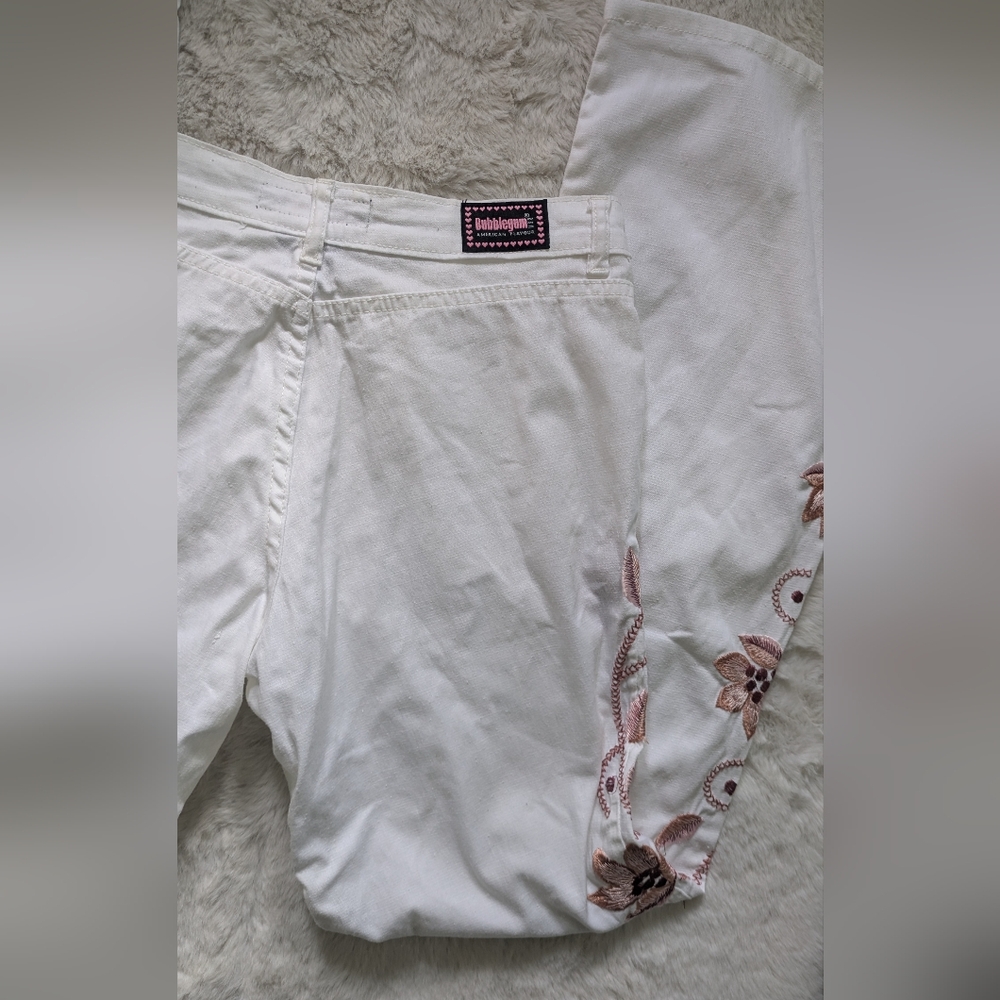 Bubblegum Y2K Embroidered Flare Leg Jeans - Picture 9 of 16